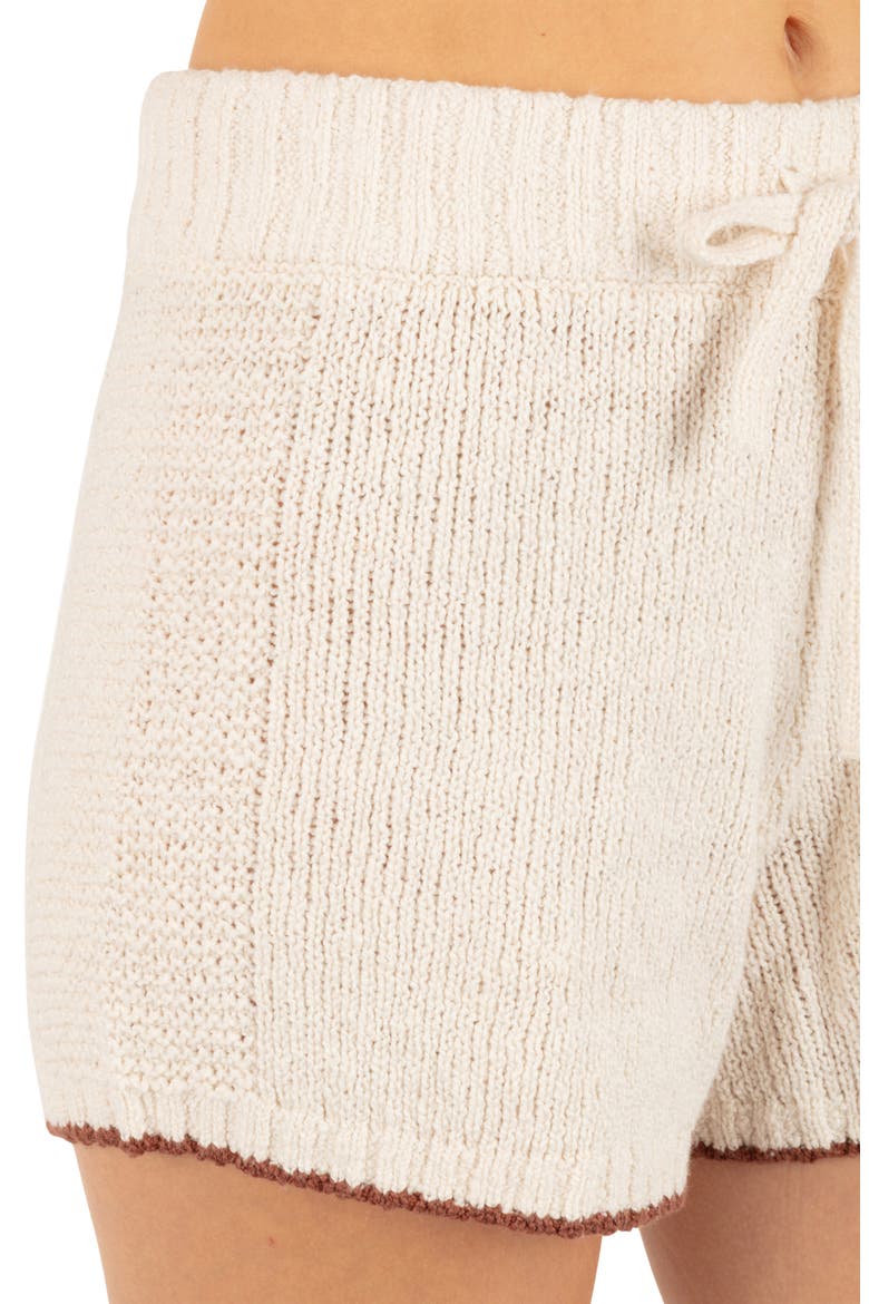 Linear Sweater Shorts, Alternate, color, CREAM
