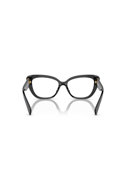 Miu Miu 55mm Cat Eye Optical Glasses In Black