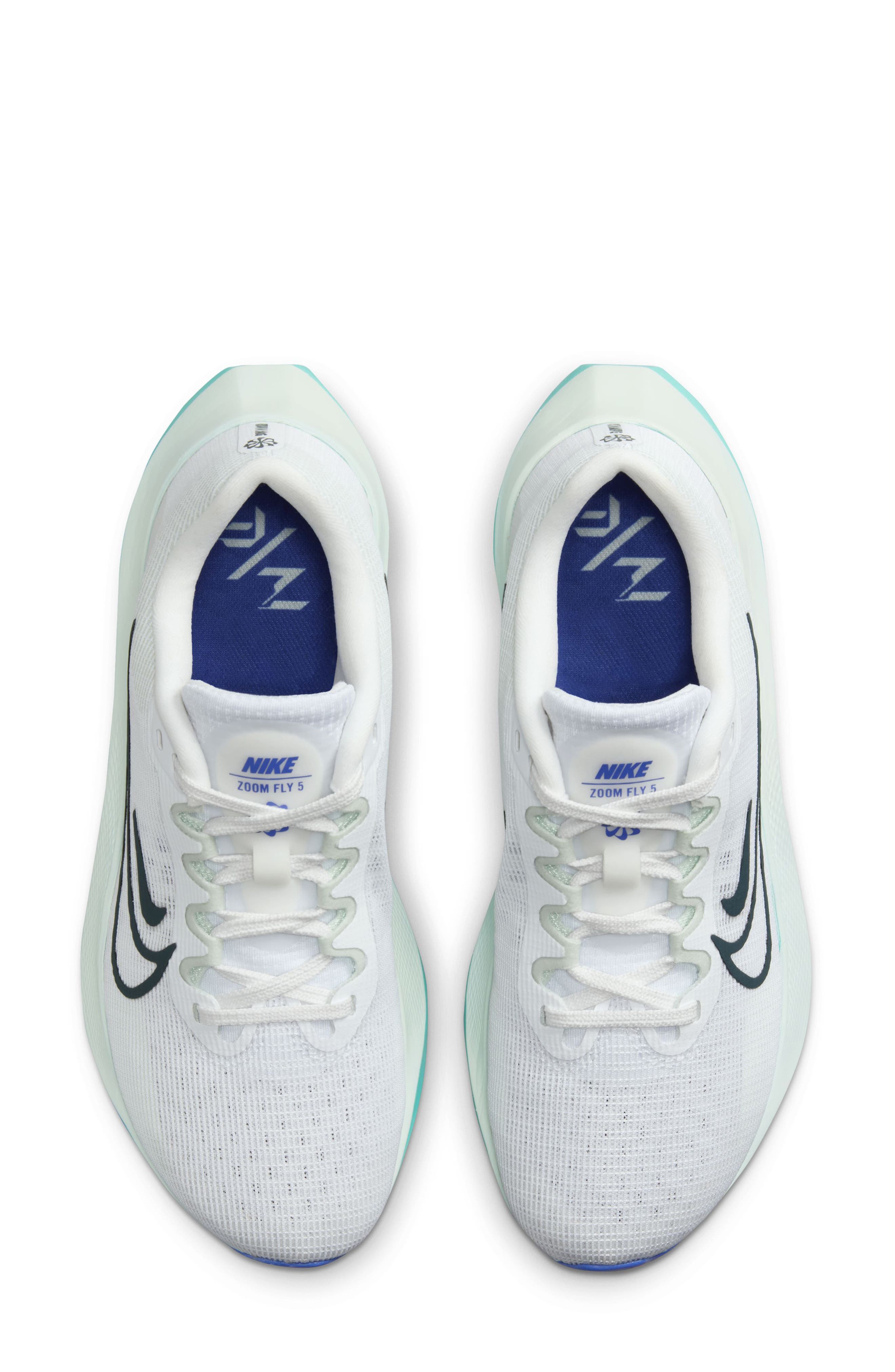 Zoom Fly 5 Running Shoe, Alternate, color, WHITE/ JADE/ GREEN/ JUNGLE