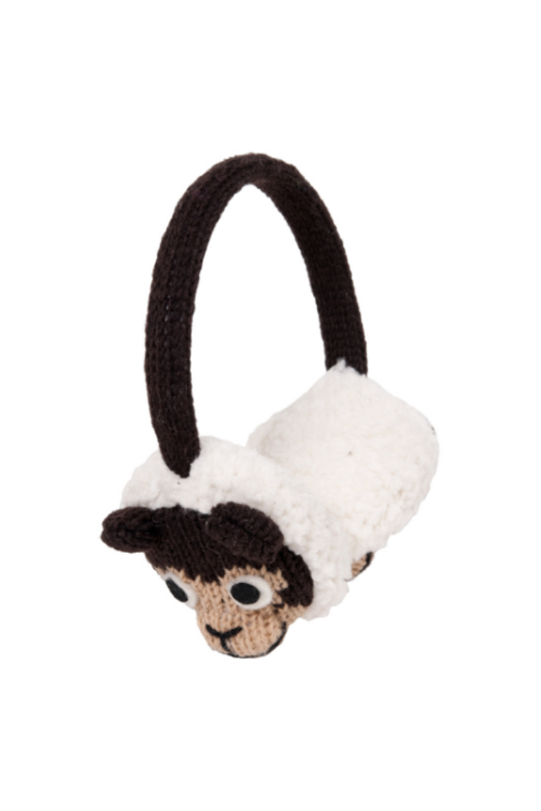 Cheeta Monkey Earmuffs, Main, color, White