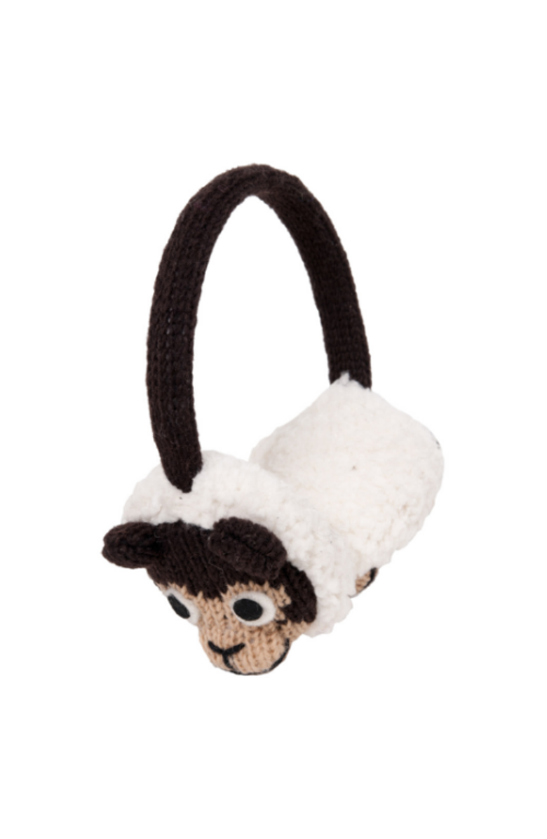Nirvanna Designs Cheeta Monkey Earmuffs, Main, color, White