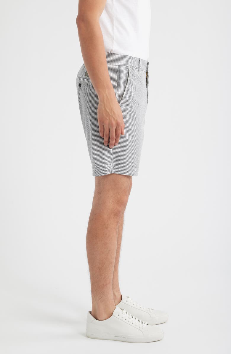 AG Cipher Slim Fit Stripe Seersucker Chino Shorts, Alternate, color, Charcoal Stripe