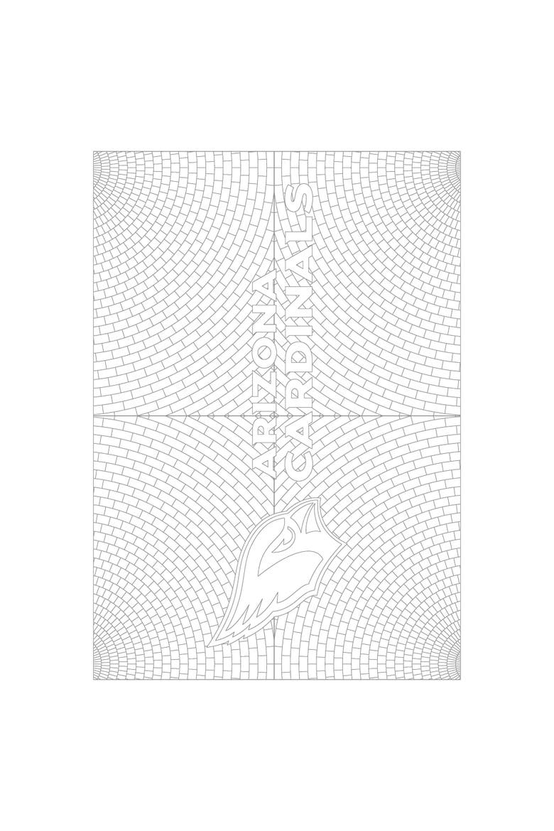 In the Sports Zone   NFL Adult Coloring Book, Arizona Cardinals, Alternate, color, Multicolored