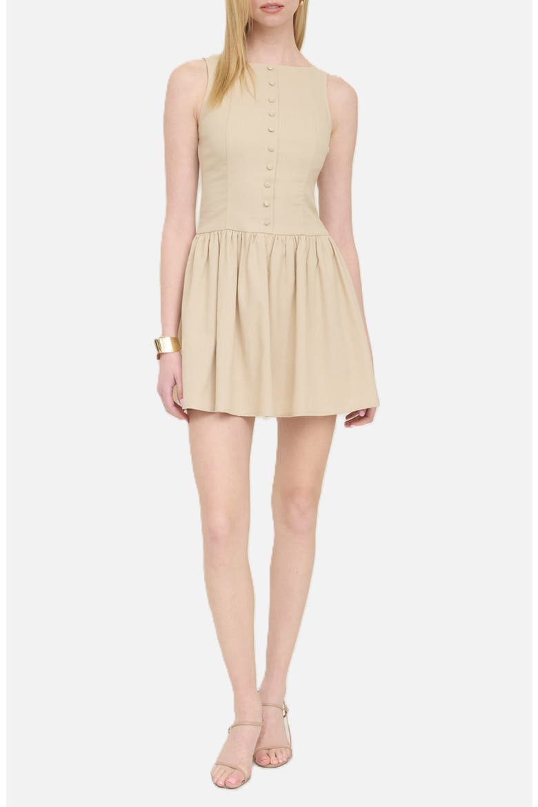 Drop Waist Minidress, Main, color, KHAKI