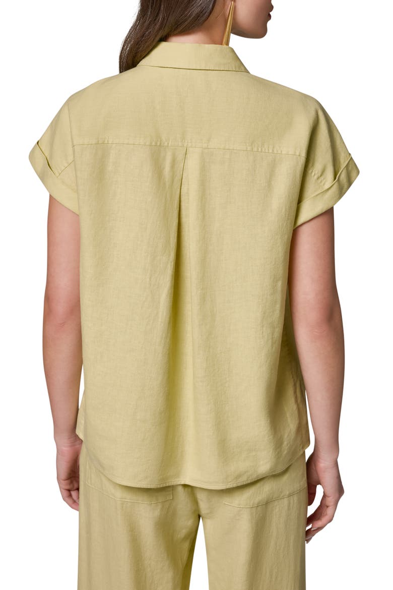 Dolman Sleeve Linen Blend Shirt, Alternate, color, CITRUS