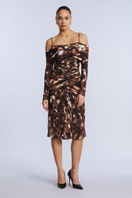 BCBGMAXAZRIA Jersey Off Shoulder Dress