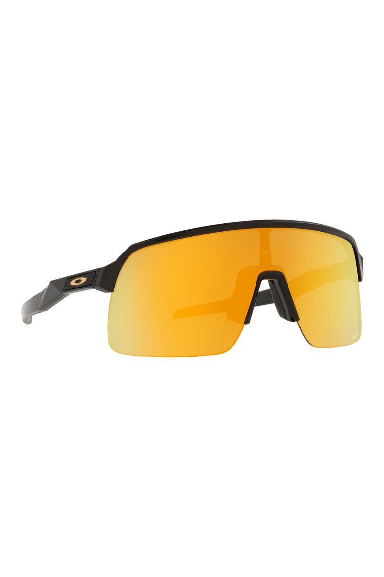 Sutro Lite 139mm Prizm™ Wrap Shield Sunglasses, Alternate, color, MATTE BLACK/ PRIZM 24K