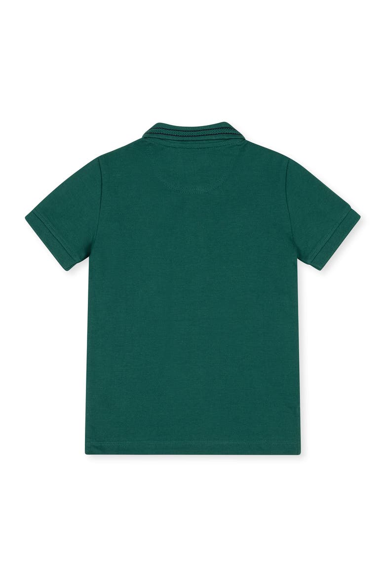 Kids' Organic Short Sleeve Knit Pique Polo Shirt, Alternate, color, Green