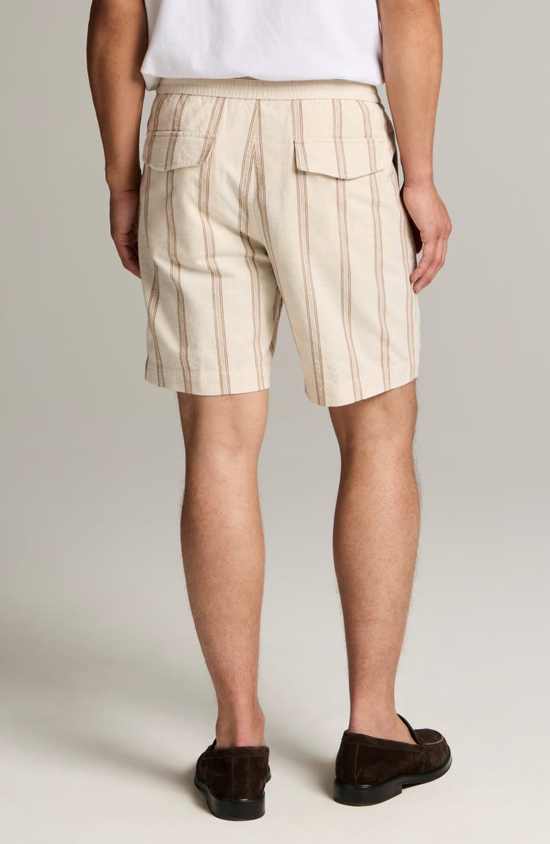 Vince Cove Stripe Cotton & Hemp Shorts, Alternate, color, Midland/ Smock White