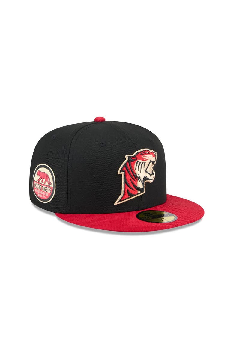 Men's New Era  Black Fresno Grizzlies Theme Nights 59FIFTY Fitted Hat, Alternate, color, Black