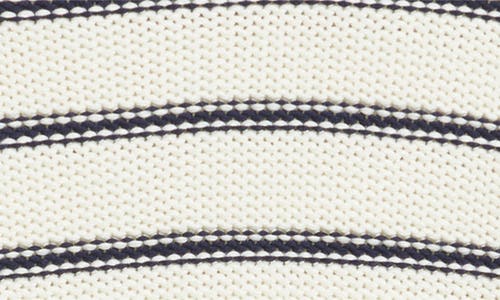 Madewell Cotton Crewneck Sweater In Bright Ivory Navy Stripe