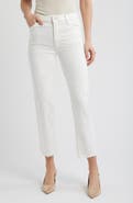 FRAME Le Sleek Raw Hem High Waist Straight Leg Jeans