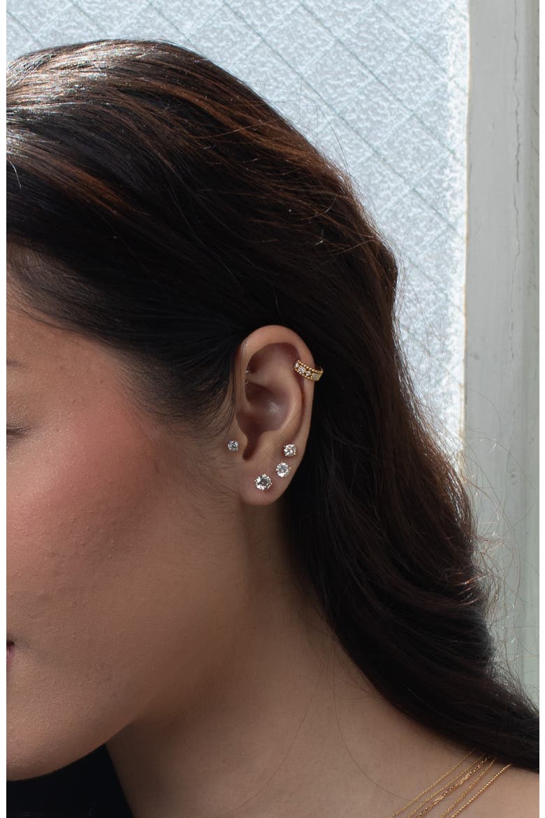14K Gold Prong Diamond Stud Earrings - 0.15 ctw. (Nordstrom Exclusive), Alternate, color, 14K WHITE GOLD