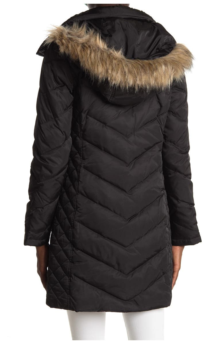 Kenneth Cole New York Faux Fur Trimmed Removable Hood Quilted Down Puffer Jacket, Alternate, color,