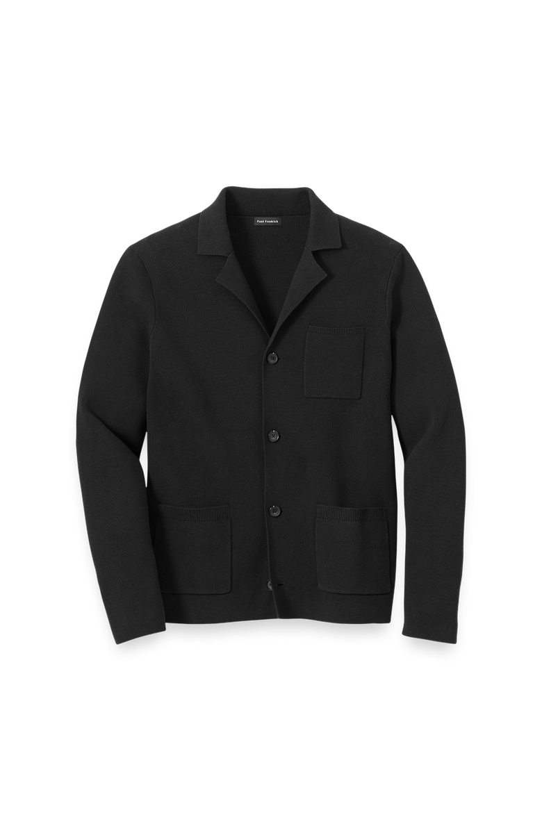 Paul Fredrick Cotton Notch Lapel Cardigan Sweater, Main, color, 