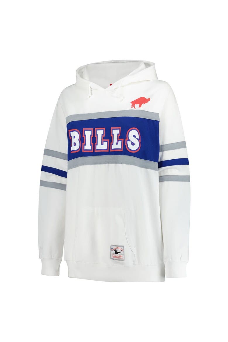 Women's Mitchell & Ness White Buffalo Bills Plus Size Head Coach Throwback Pullover Hoodie, Alternate, color, White