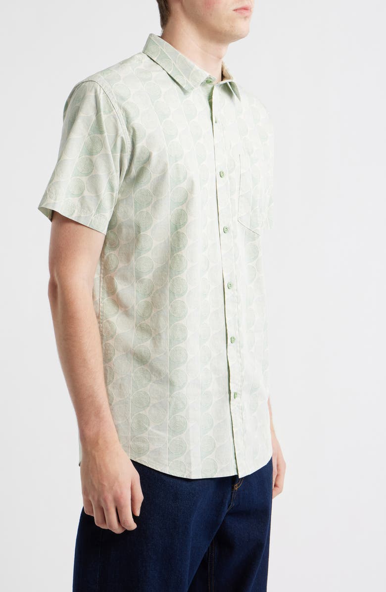 Rip Curl Yardy Short Sleeve Button-Up Shirt, Alternate, color, Leaf Green