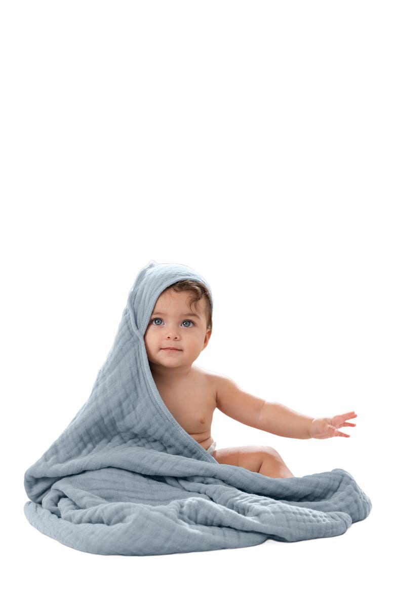 Comfy Cubs Hooded Baby Towels - 6 Layers, Pack of 1, Alternate, color, Pacific Blue