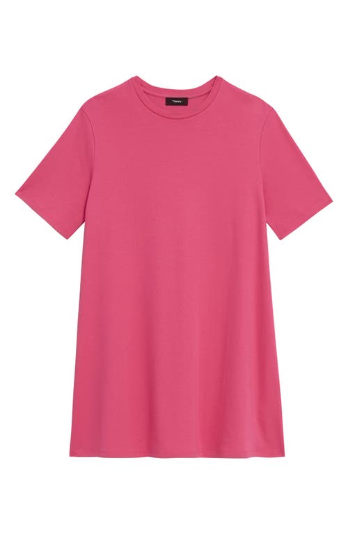Theory Women's Cotton T-shirt Minidress In Pnk Azalea