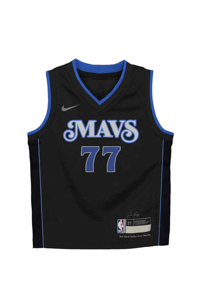 Nike Preschool Nike Luka Dončić Black Dallas Mavericks Swingman Replica Jersey - City Edition, Alternate, color, 