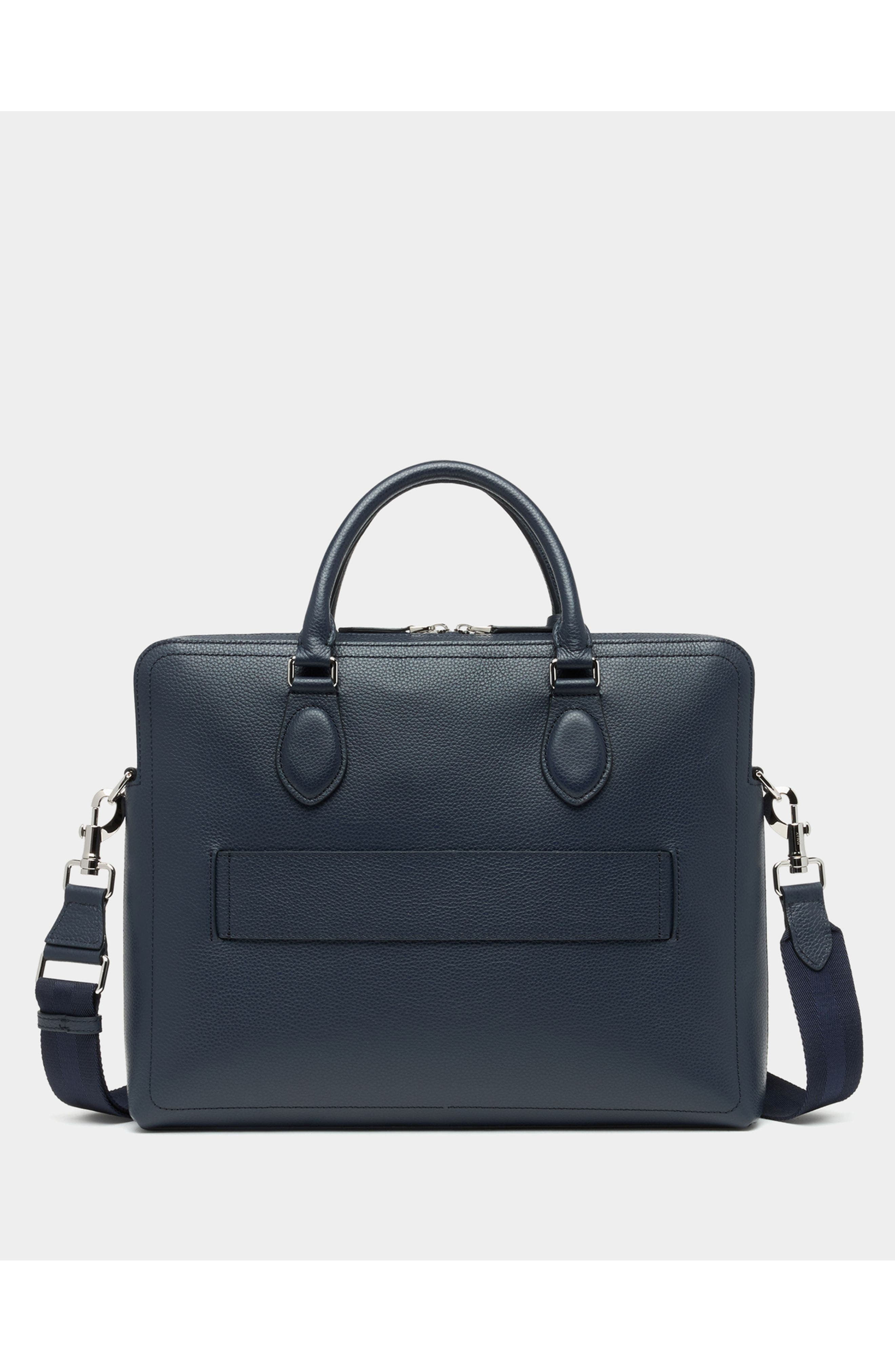 Bally Capitol Briefcase in Bovine Leather, Alternate, color, Blue