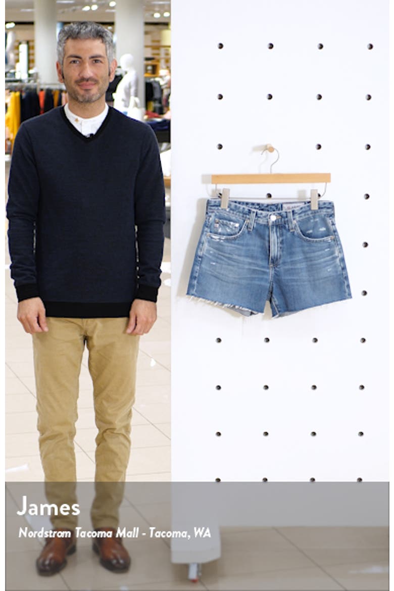 Hailey Boyfriend Cutoff Denim Shorts video
