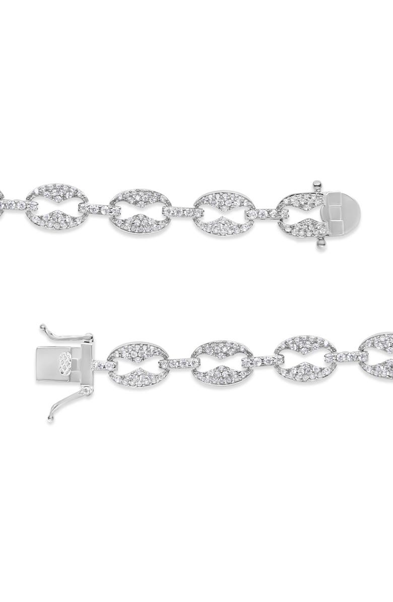 Haus of Brilliance 14K White Gold 1 1/2 Cttw Round Diamond Set Link Bracelet, Alternate, color, White