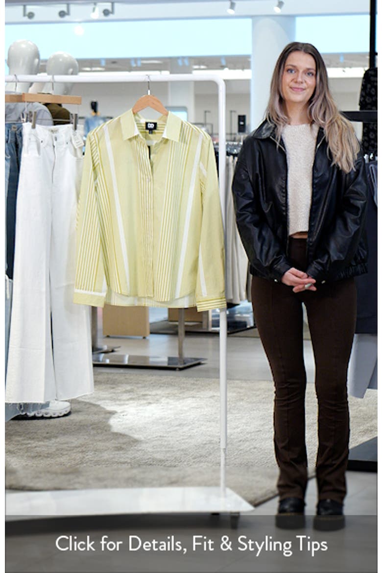 Noelle Stripe Cotton Button-Up Shirt video