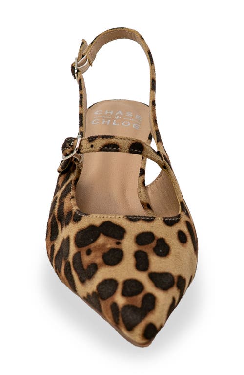 Chase & Chloe Chase And Chloe Arima Slingback Pump In Animal Print