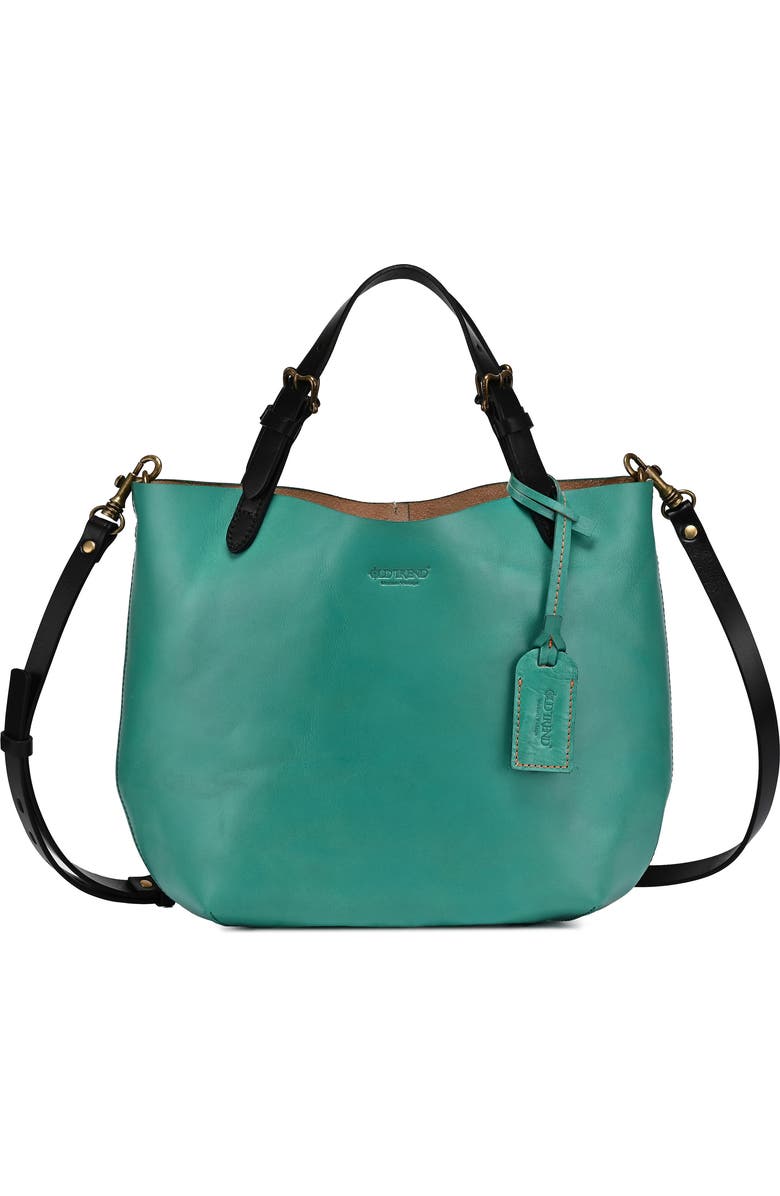 OLD TREND Dip Dye Leather Mini Tote, Main, color, Aqua