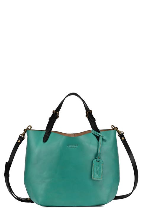 Dip Dye Leather Mini Tote