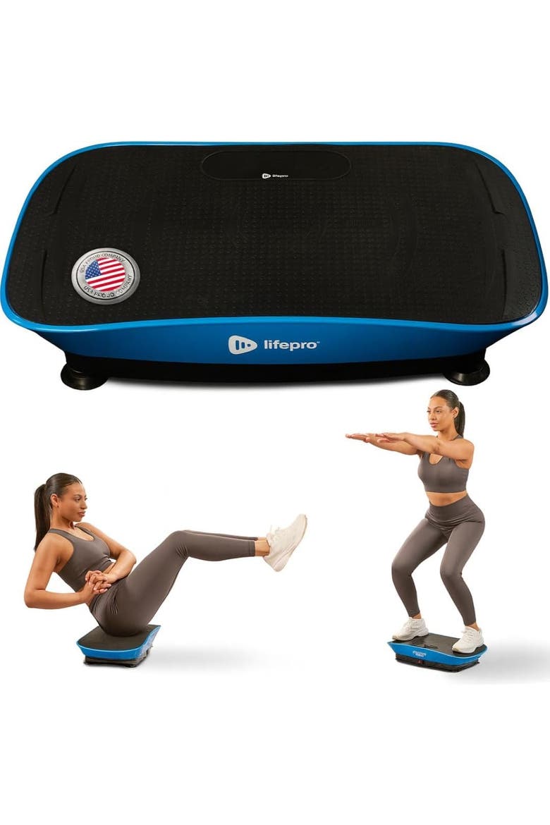 Cosmoplate Shake Vibration Plate Exercise Machine Full Body Platform for Muscle Toning and Flexibility, Main, color, Blue