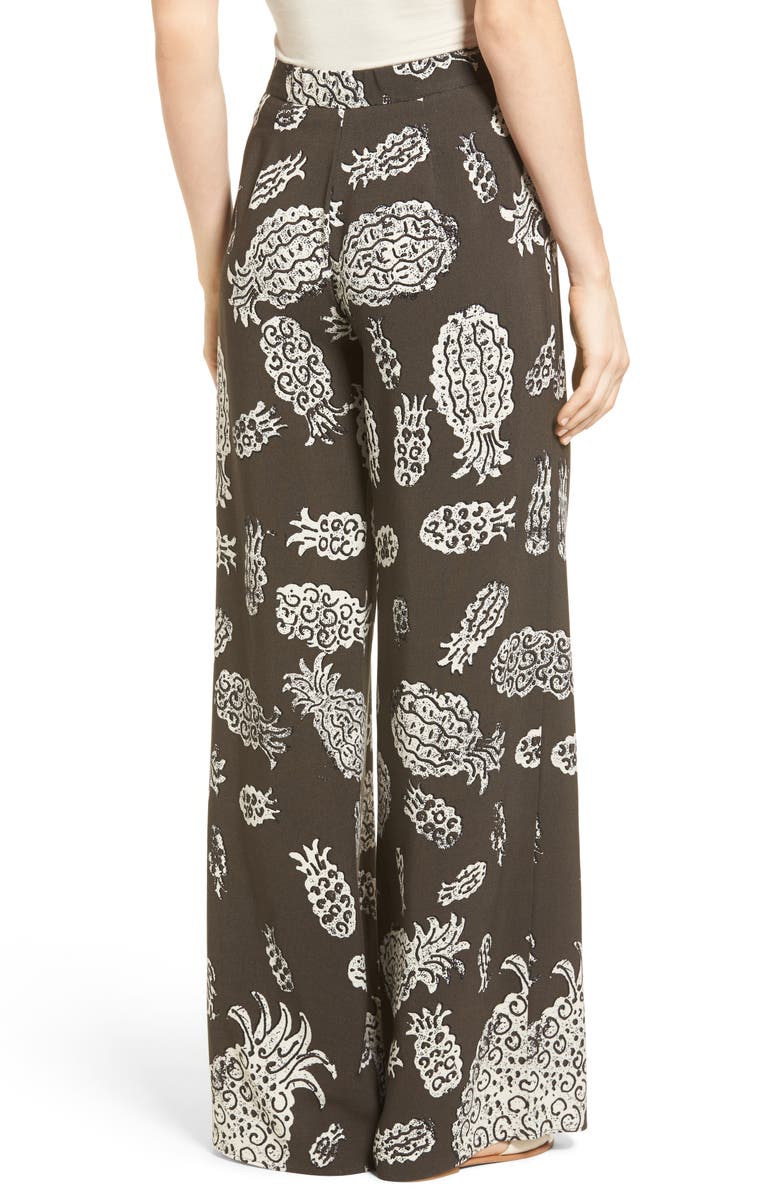 NIC+ZOE Pineapple Pop Print Pants, Alternate, color,