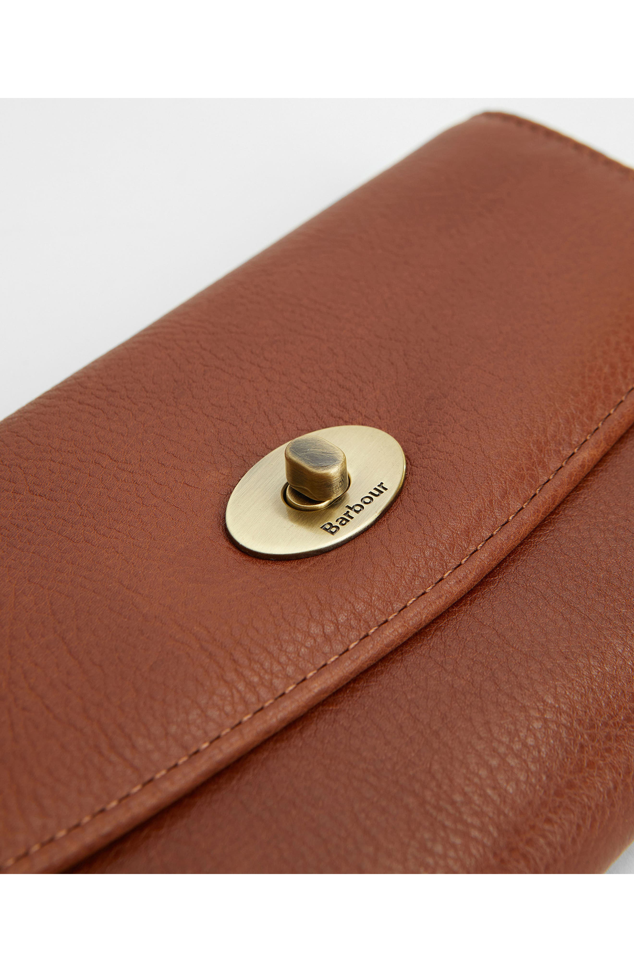 Barbour Isla Leather Crossbody Bag, Alternate, color, Brown