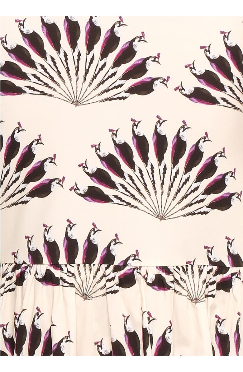 The Lulo Project Stillness Bird Print Dress, Alternate, color, Throated Ivory