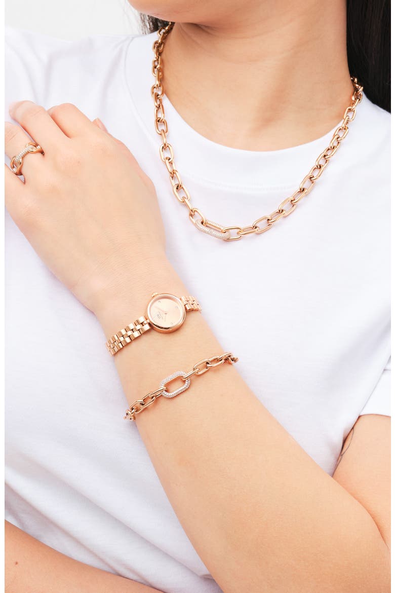 Elan Bracelet Strap Watch, 22mm, Alternate, color, ROSE GOLD