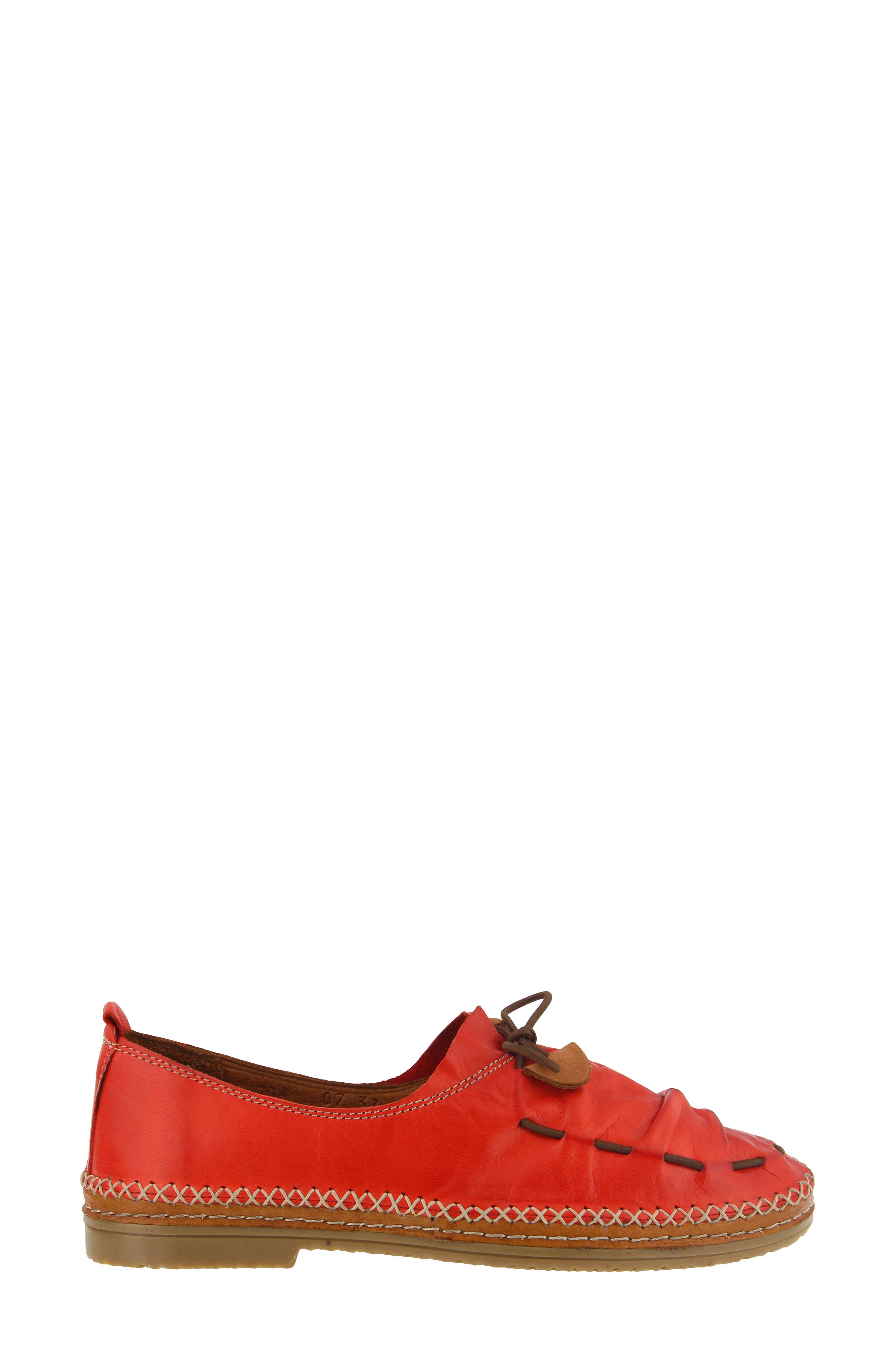Berna Flat, Alternate, color, RED LEATHER