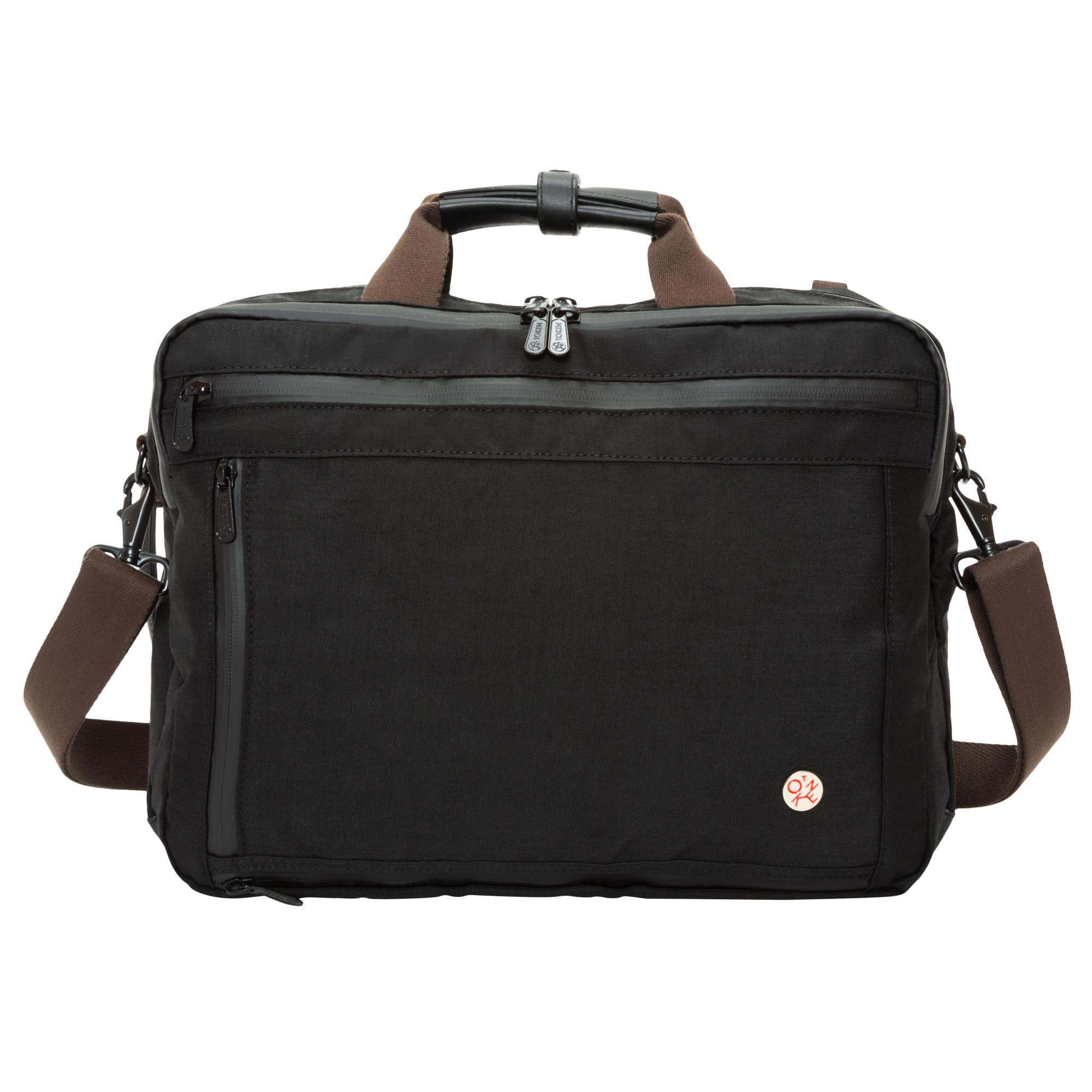 Token Waxed Nylon Saratoga Briefcase, Main, color, Black