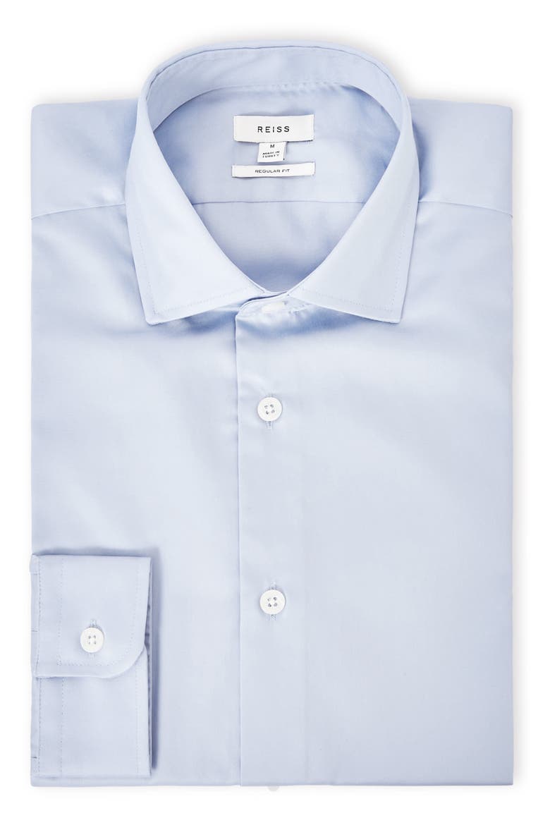 Remote Slim Fit Cotton Button-Up Shirt, Alternate, color, MID BLUE