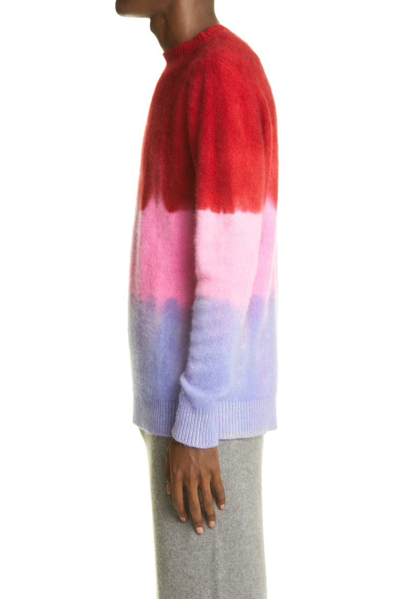 Gradient Cashmere Sweater, Alternate, color, RED/ PINK/ PURPLE