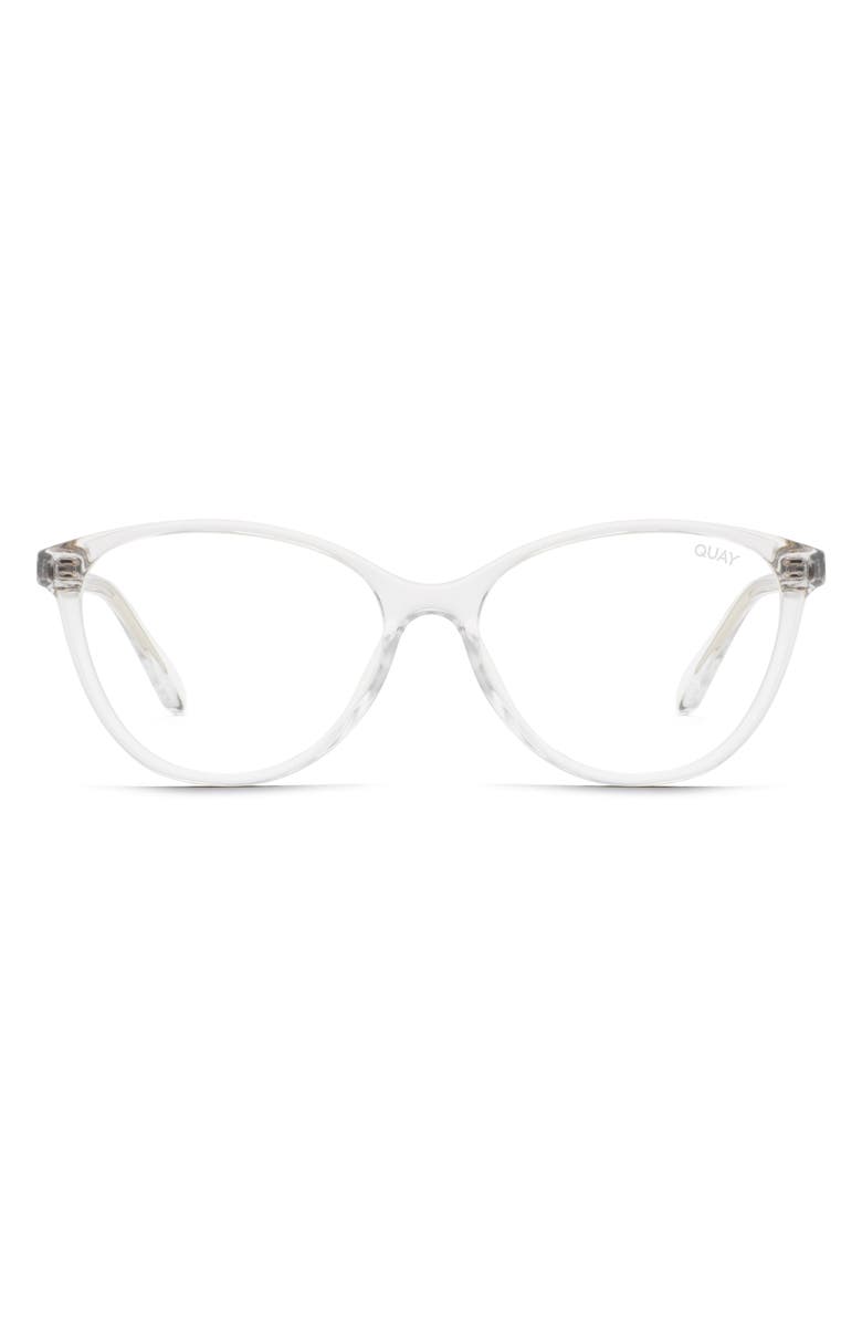QUAY True That 46mm Small Cat Eye Blue Light Blocking Glasses, Main, color,