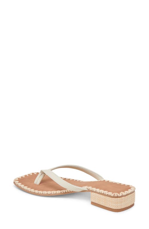 Dolce Vita Barty Flip Flop In White Leather