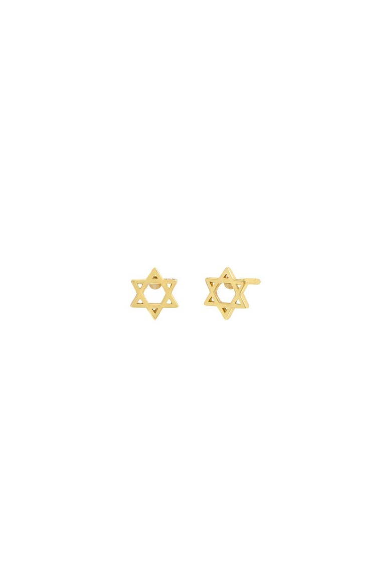Star Of David Stud Earring, Main, color, Gold