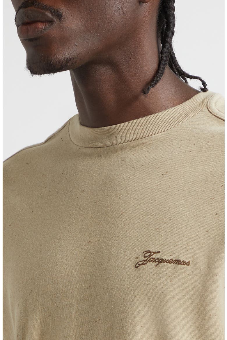 Le Brodero Logo Embroidered T-Shirt, Alternate, color, BEIGE