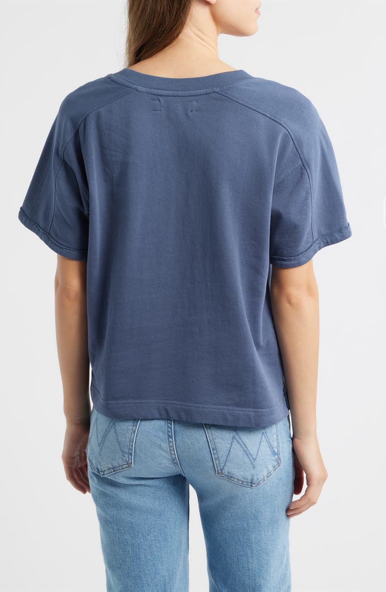 CITY BLUES Crop Cotton Graphic T-Shirt, Alternate, color, Cadet Blue