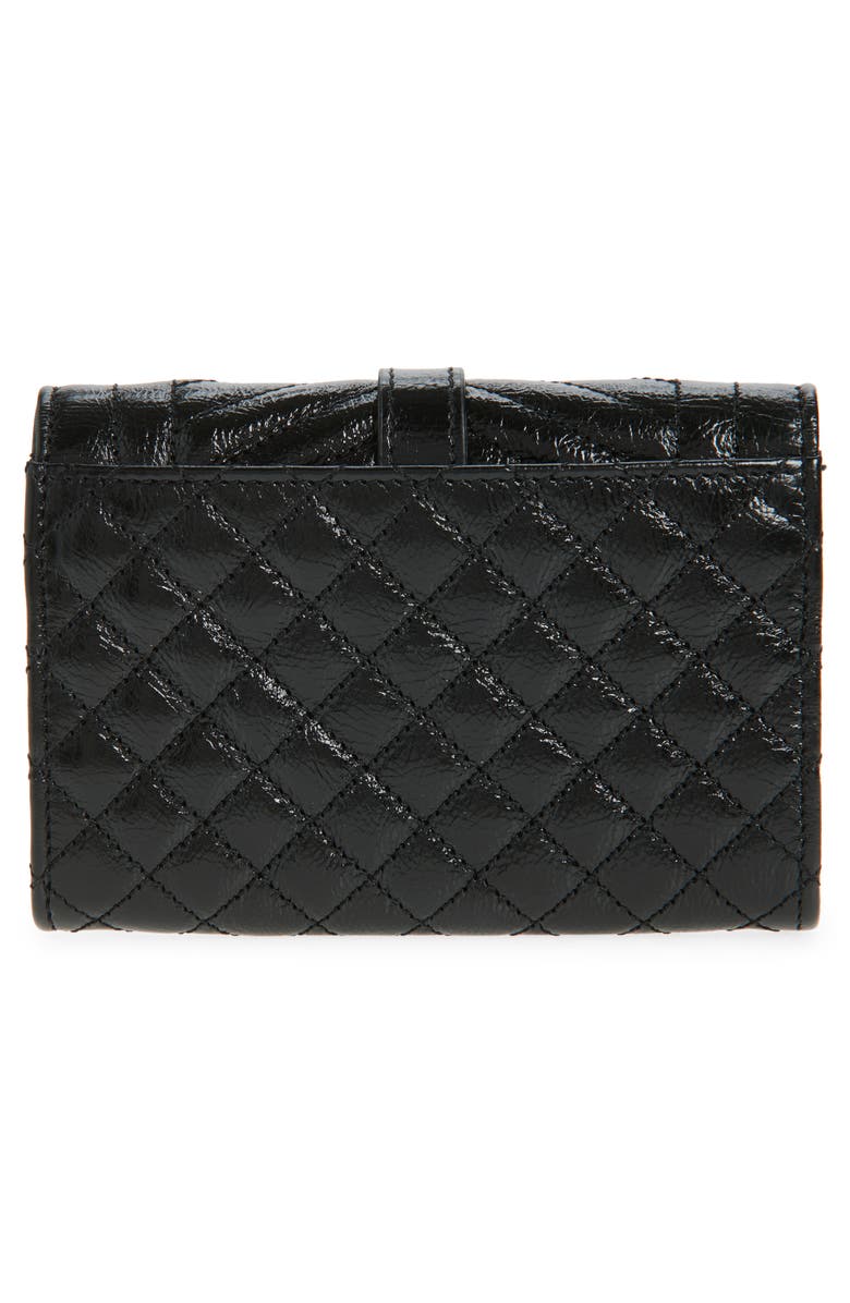 Saint Laurent Cassandre Quilted Leather Envelope Wallet, Alternate, color,