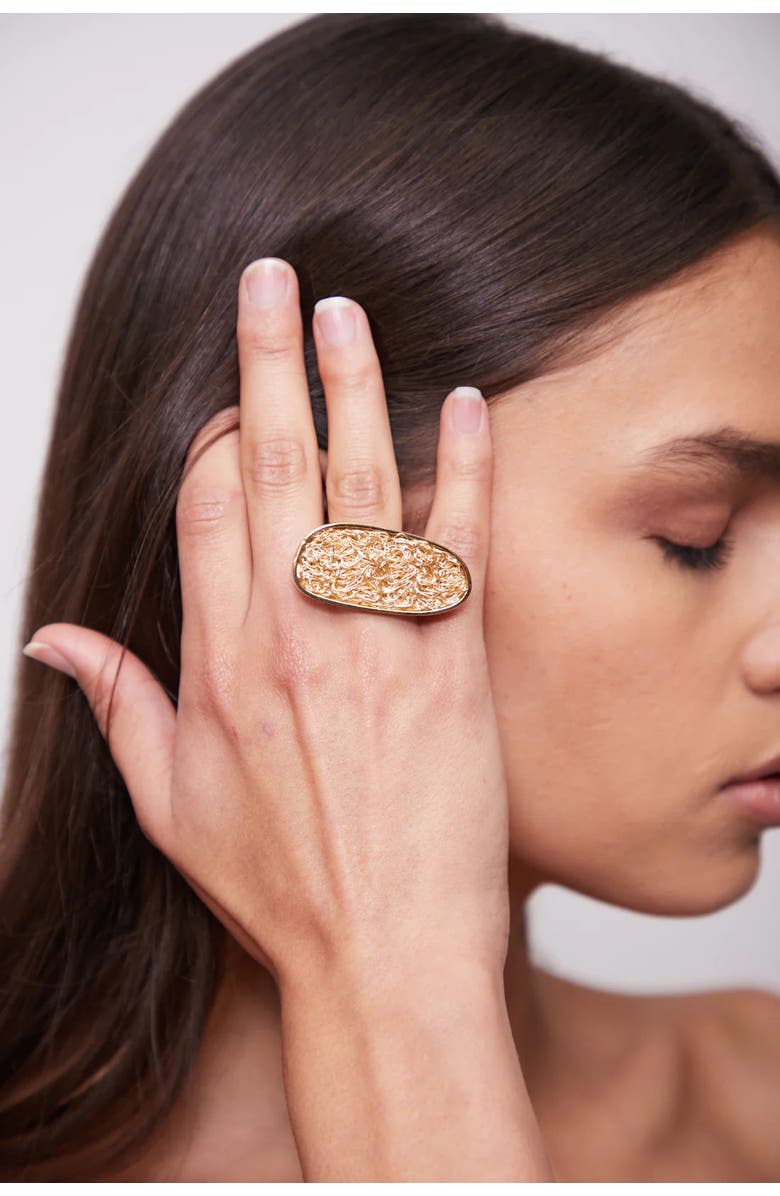 Daniela Millan Jewelry Element Adjustable Ring, Alternate, color, Gold