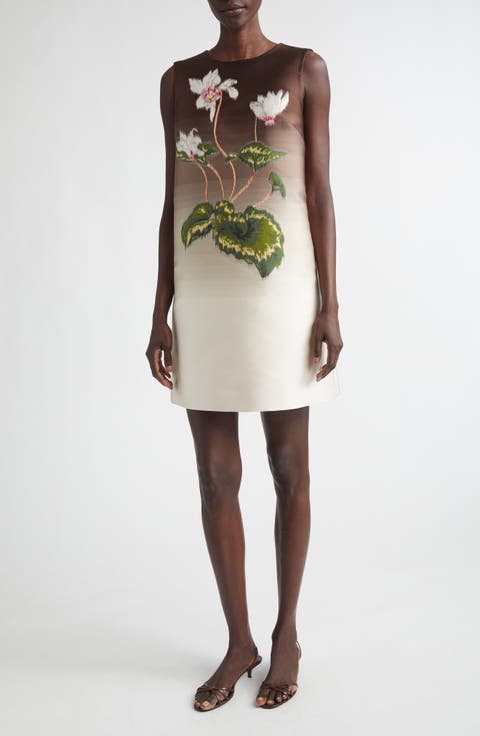 Chiné Cyclamen Sleeveless Dress