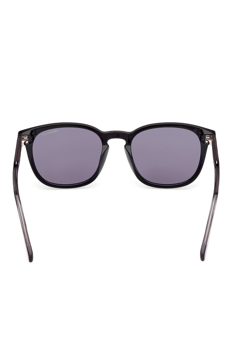 Keyhole Sunglasses, Alternate, color, SHINY BLACK / SMOKE