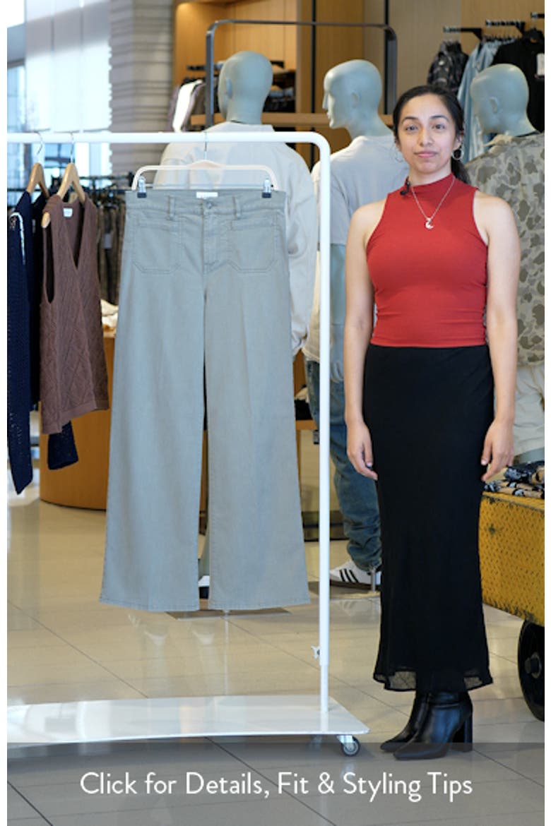 Le Slim Palazzo Patch Pocket High Waist Wide Leg Jeans video